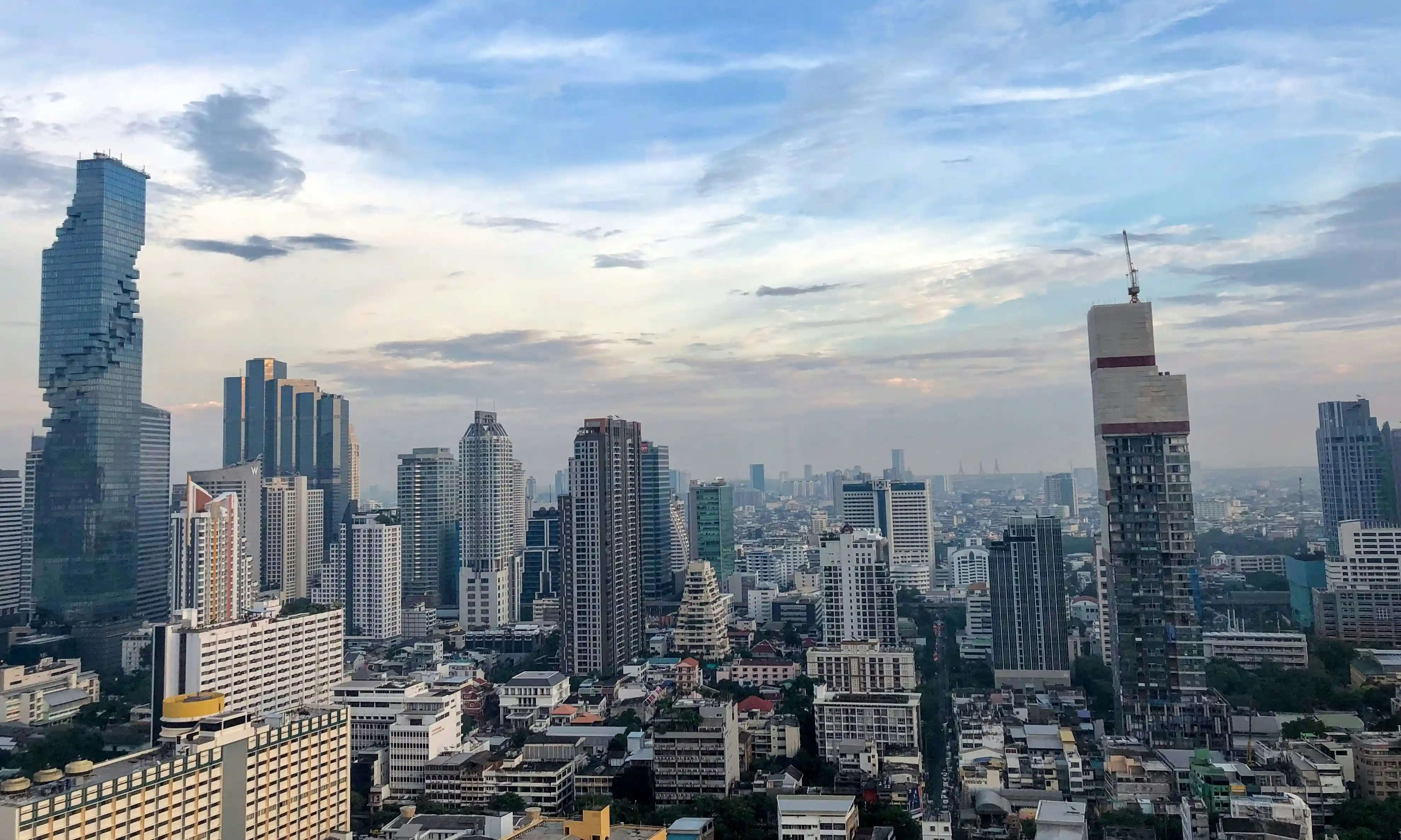 Bangkok skyline with high-rise condominiums